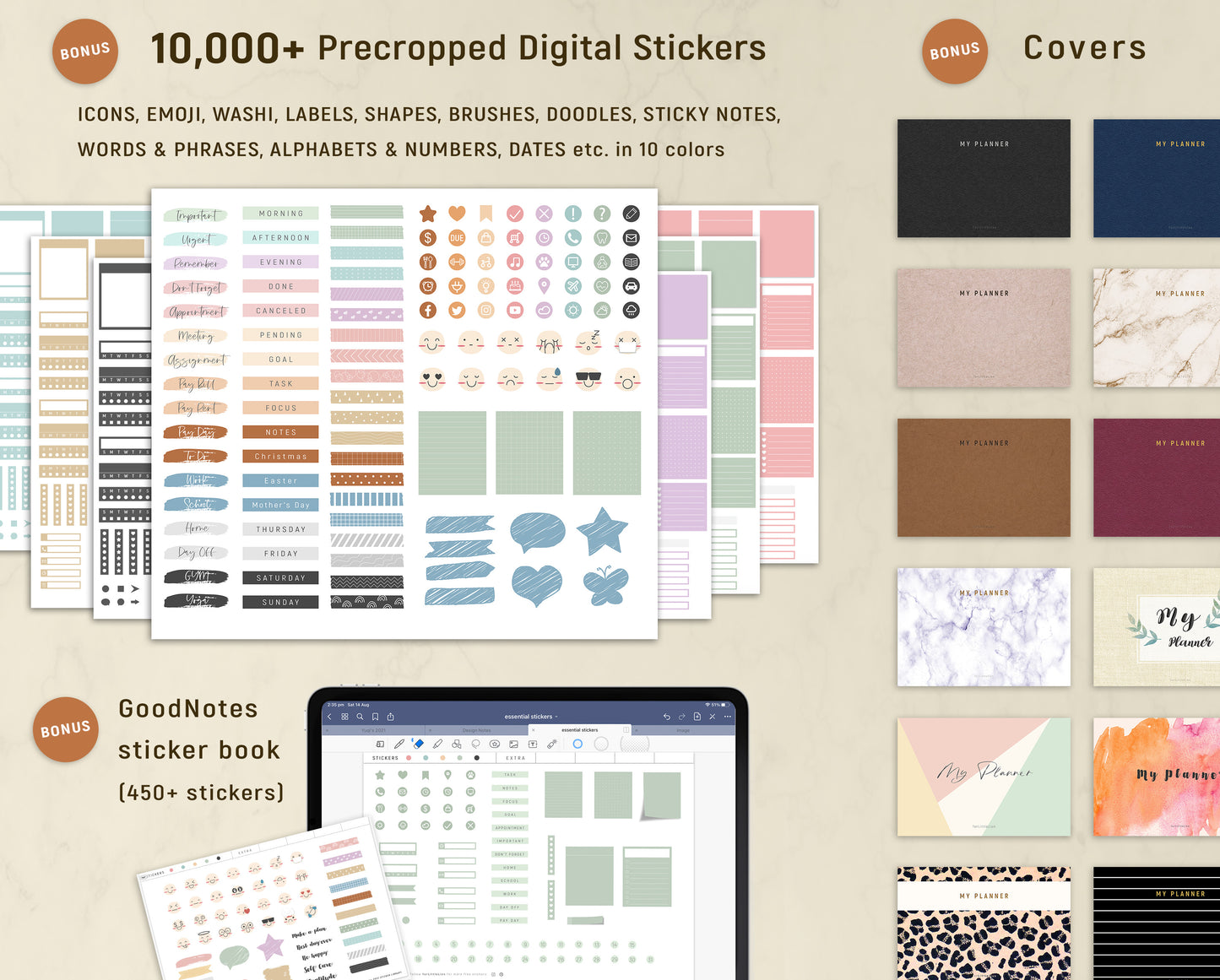 All-in-one Mid-Year Digital Planner JUL 2025- AUG 2026
