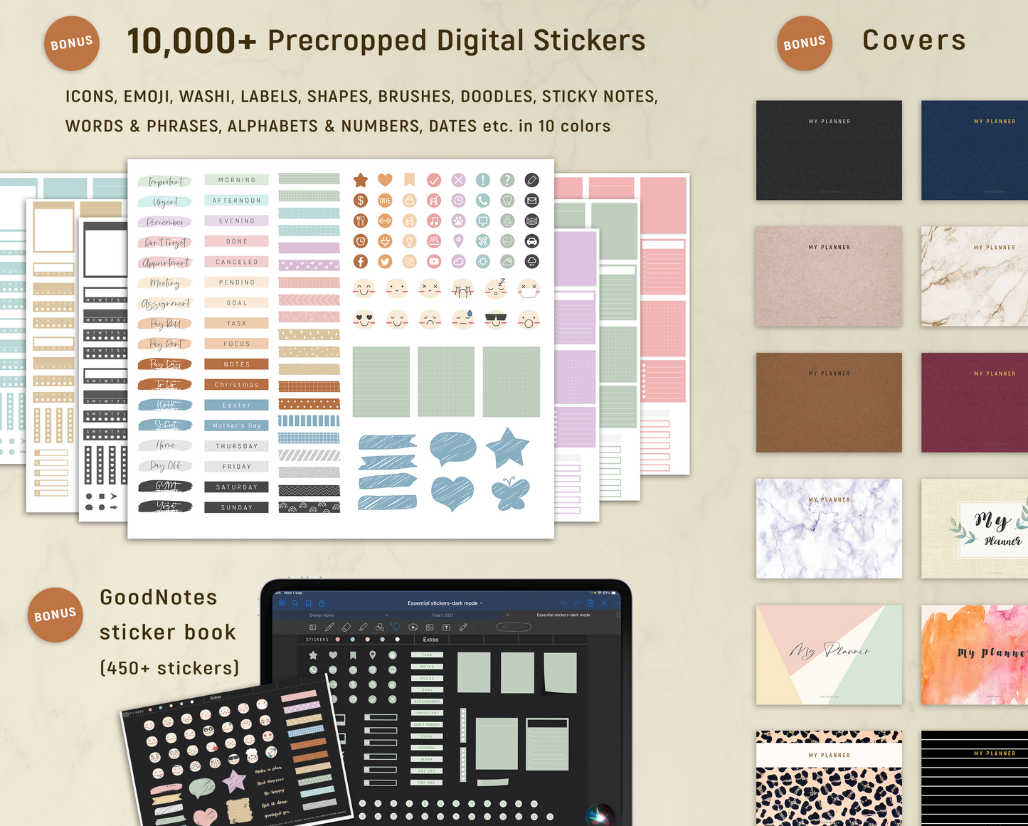 All-in-one Digital Planner 2026 | Dark Mode
