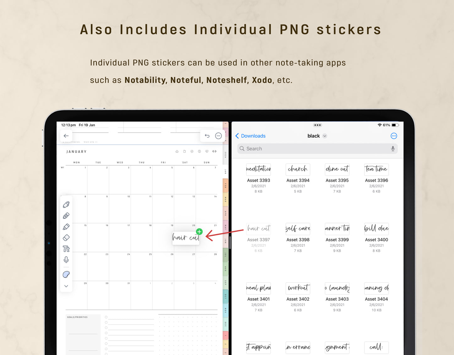 Essential Digital Stickers – PASTEL style