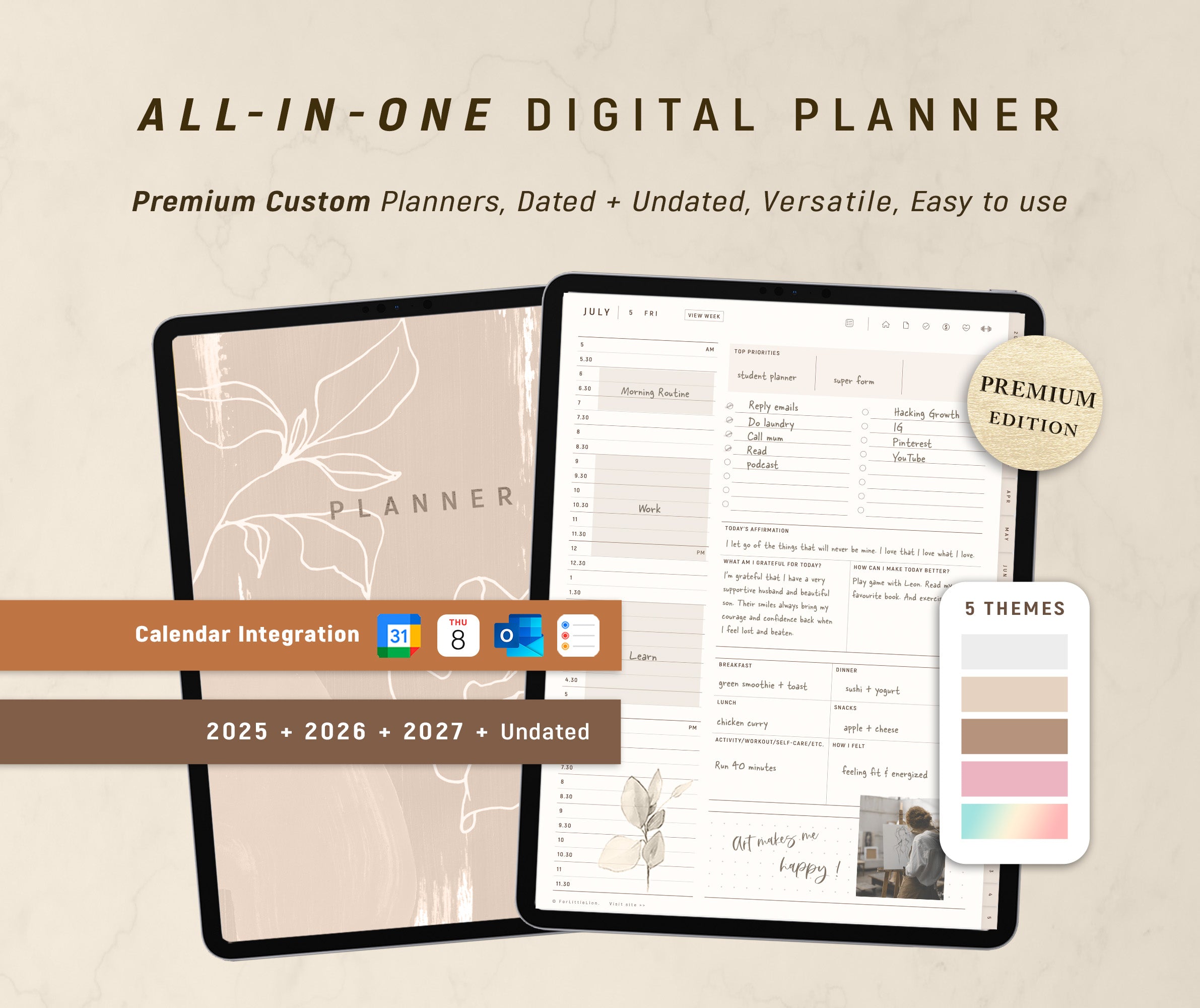 All-in-one Digital Planner | 2025 2026 2027 + Undated – ForLittleLion