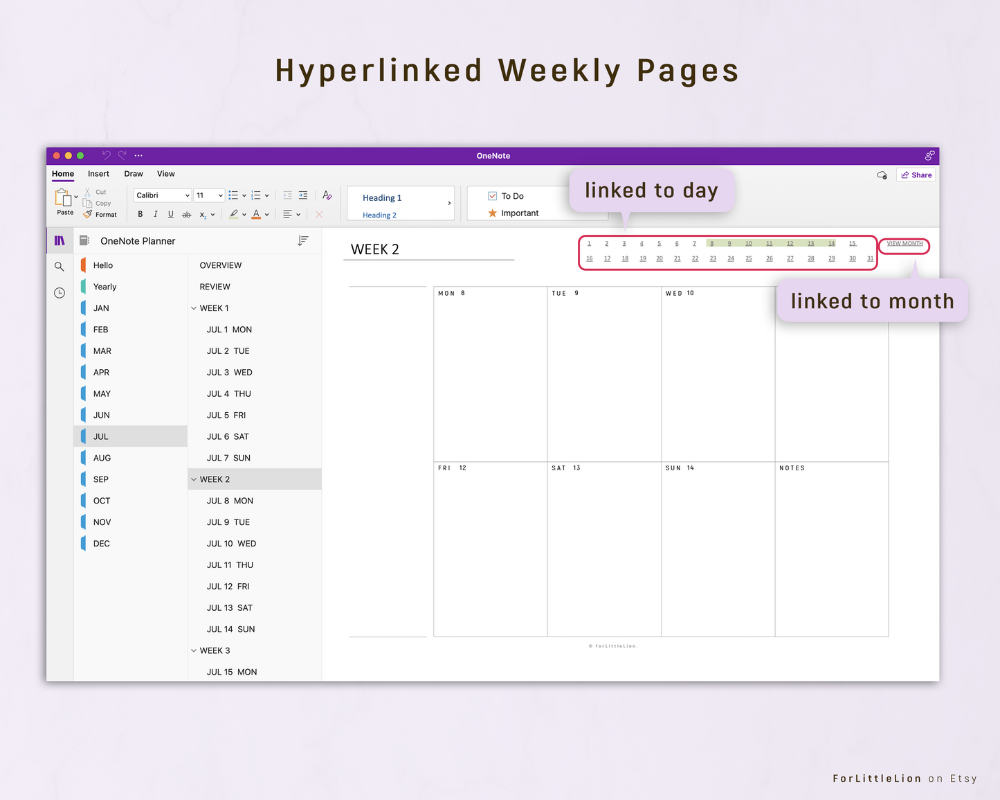 2024 Ultimate OneNote Planner w/ Blank Daily Pages