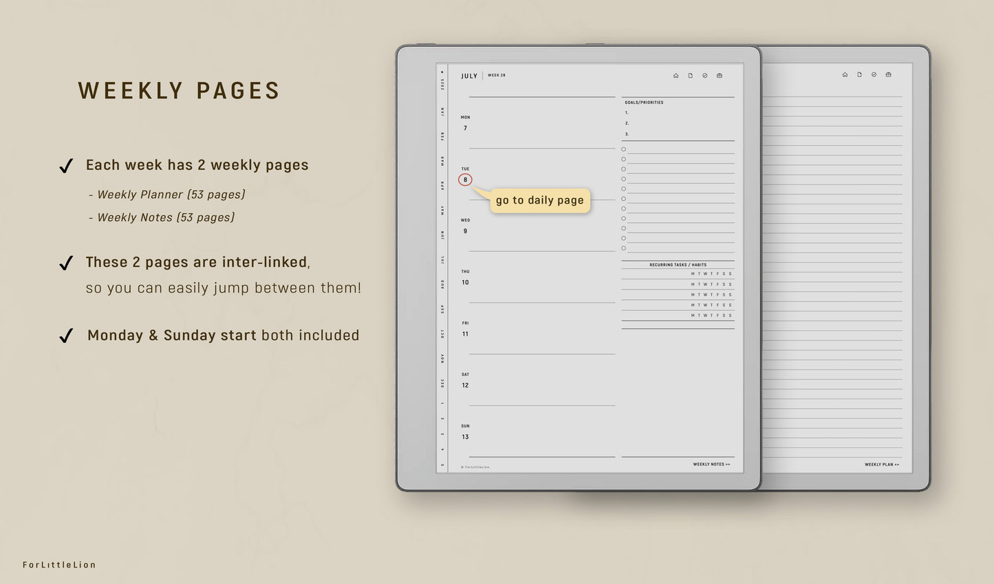 reMarkable Paper Pure Work Planner