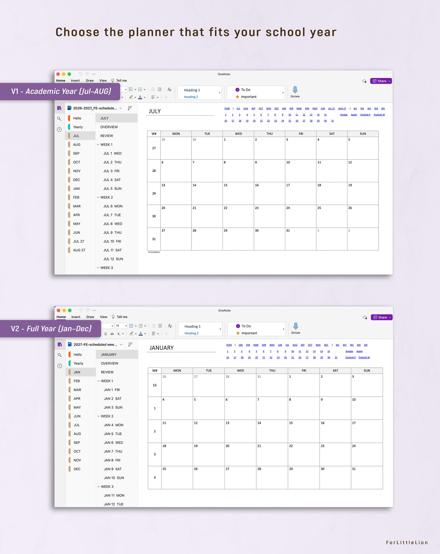 Ultimate OneNote Teacher Planner 2026-2027 | Light & Dark | Editable