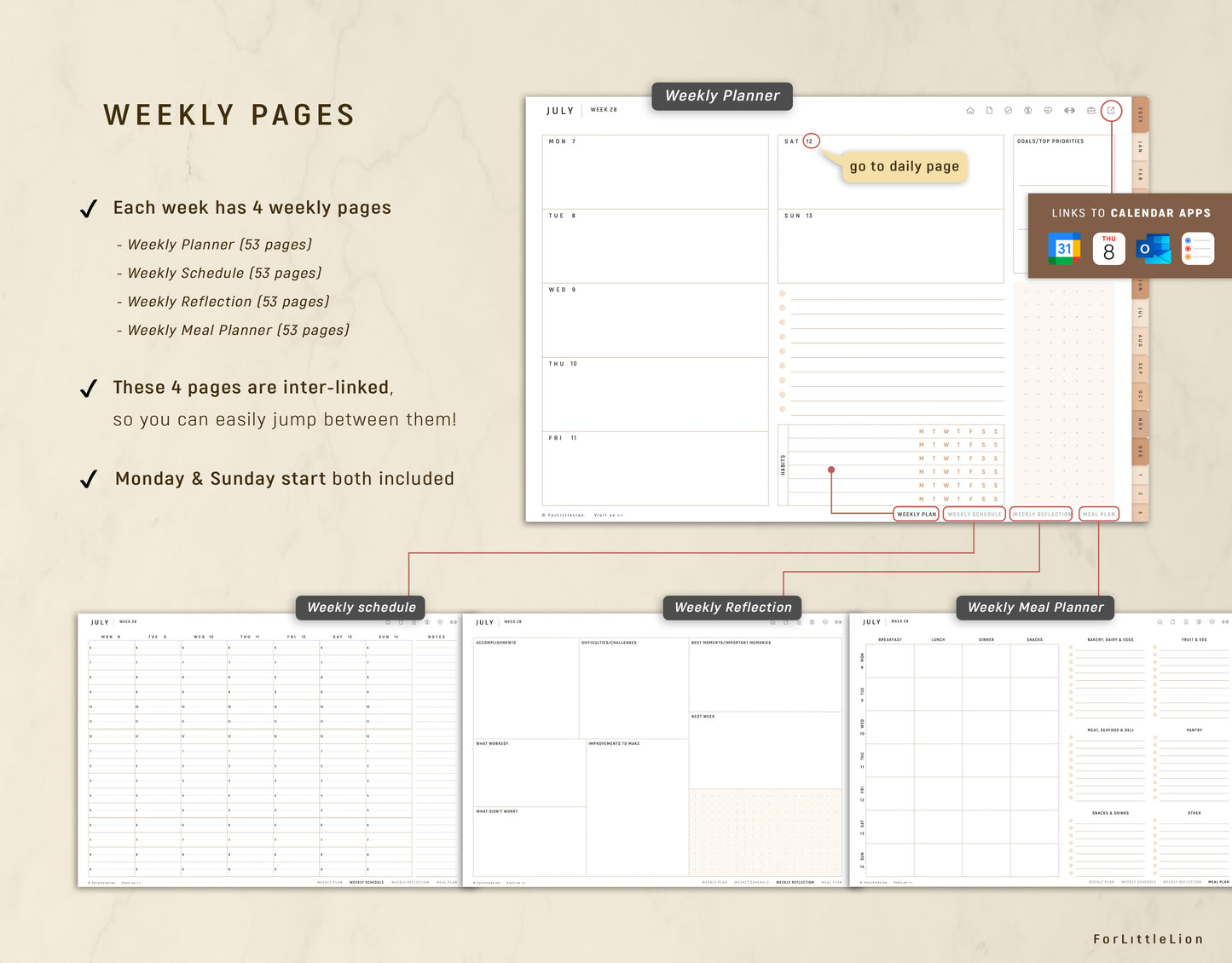 All-in-one Digital Planner 2024 2025 2026 + Undated