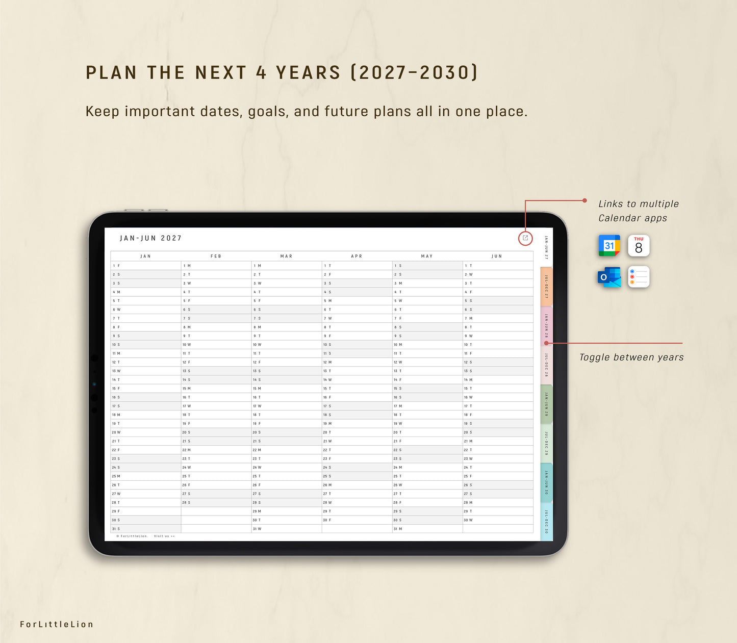 Classic All-in-one Digital Planner (2026–2030 Future Planner Included)