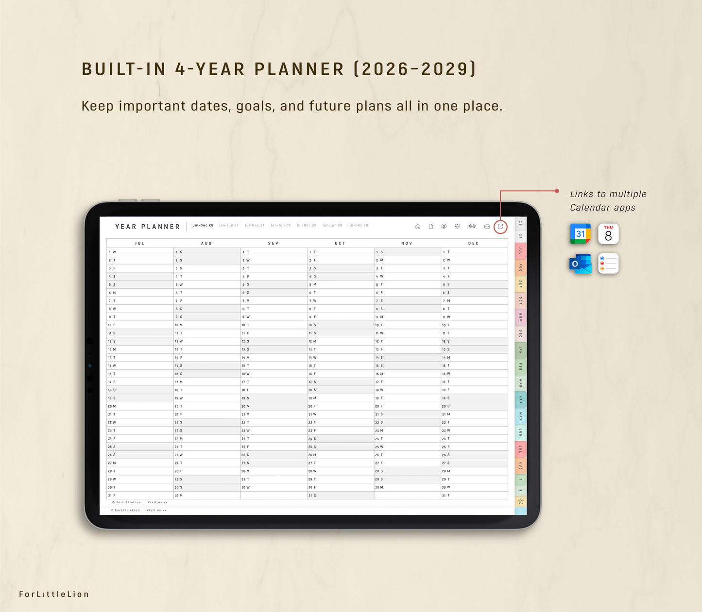 All-in-one Mid-Year Digital Planner JUL 2026- AUG 2027