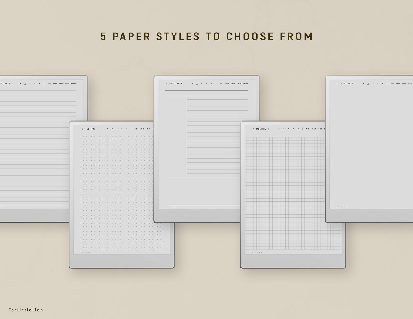 Professional Meeting Notebook for reMarkable