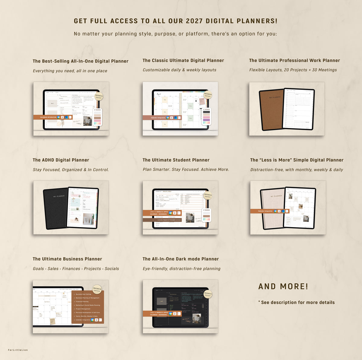 Full Access to All 2027 Digital Planners (2027–2030 Year Planner Included)