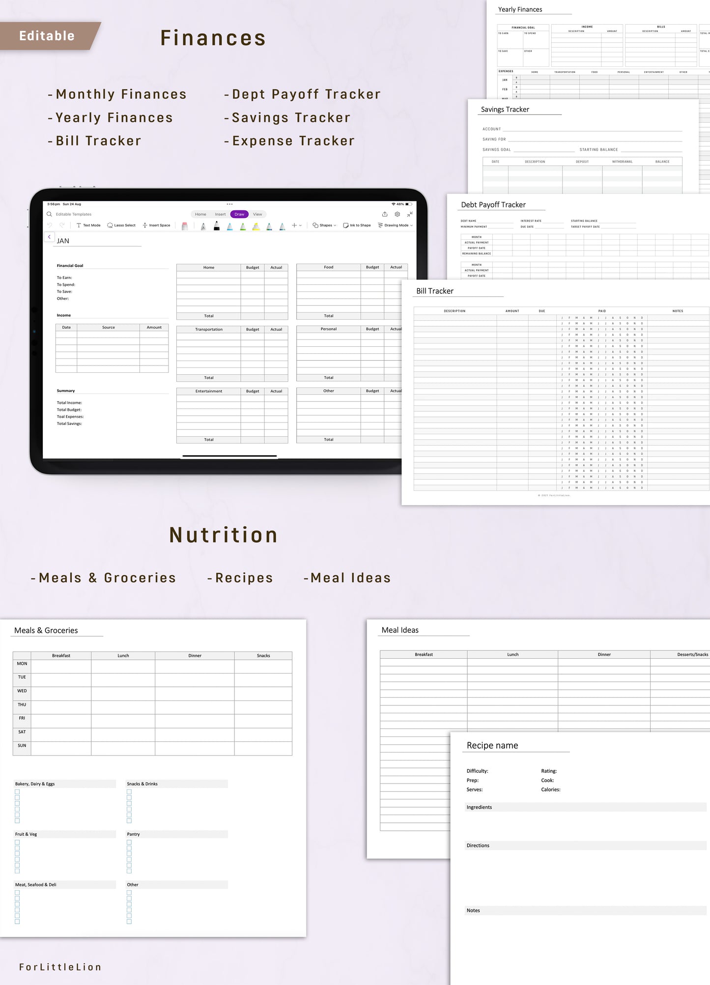 Ultimate OneNote Planner  | Light & Dark Mode | Editable Edition | 2026 + Free 2025