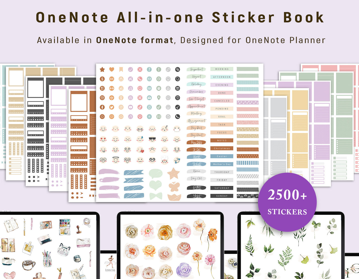 2500+ OneNote Digital Stickers