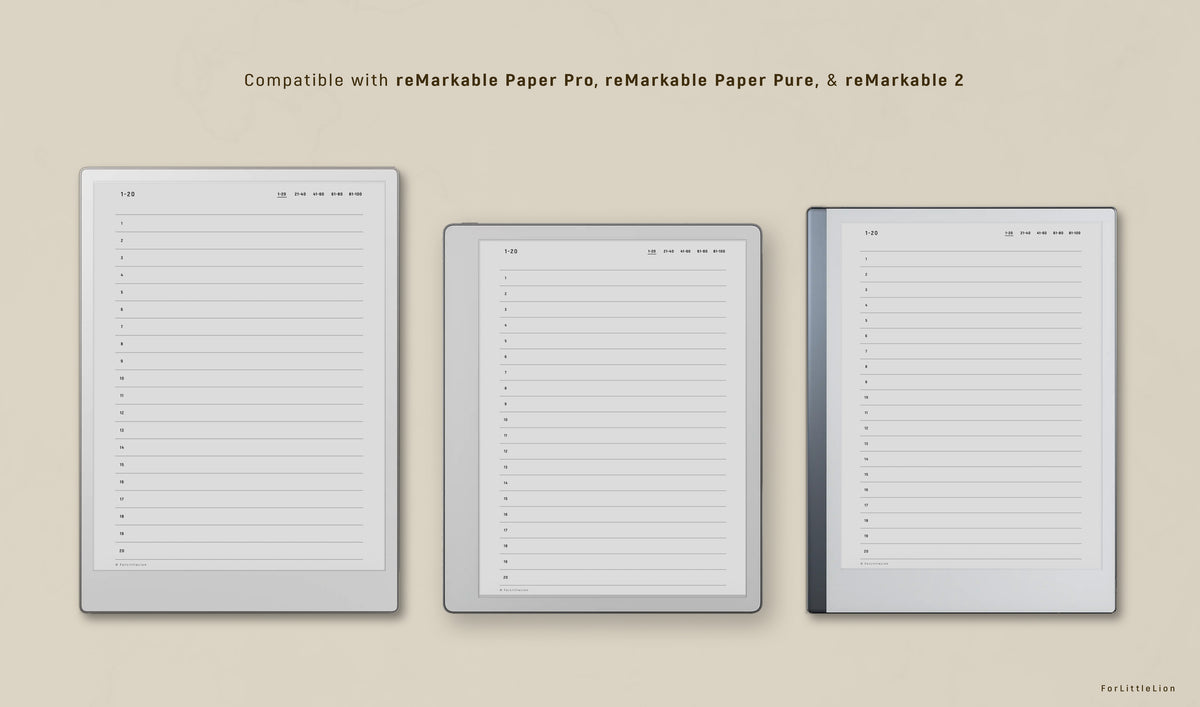 The Minimalist Notebook for reMarkable