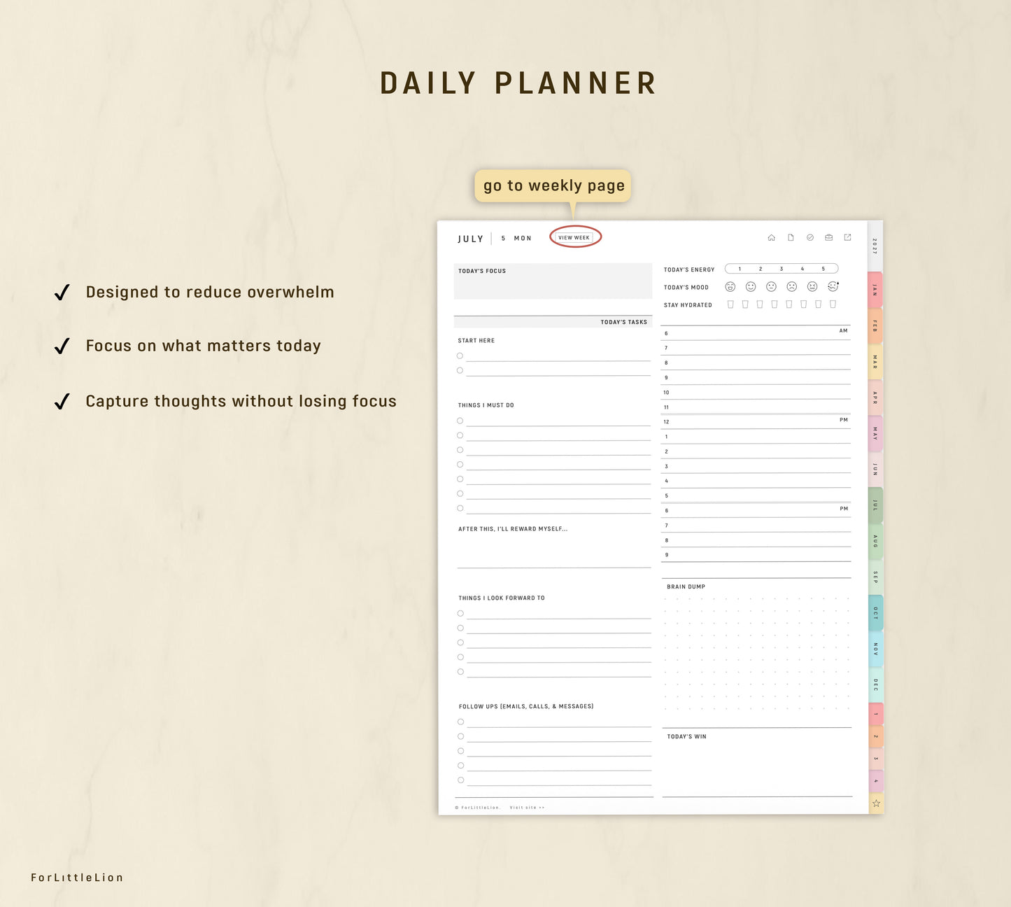 2027 ADHD Digital Planner