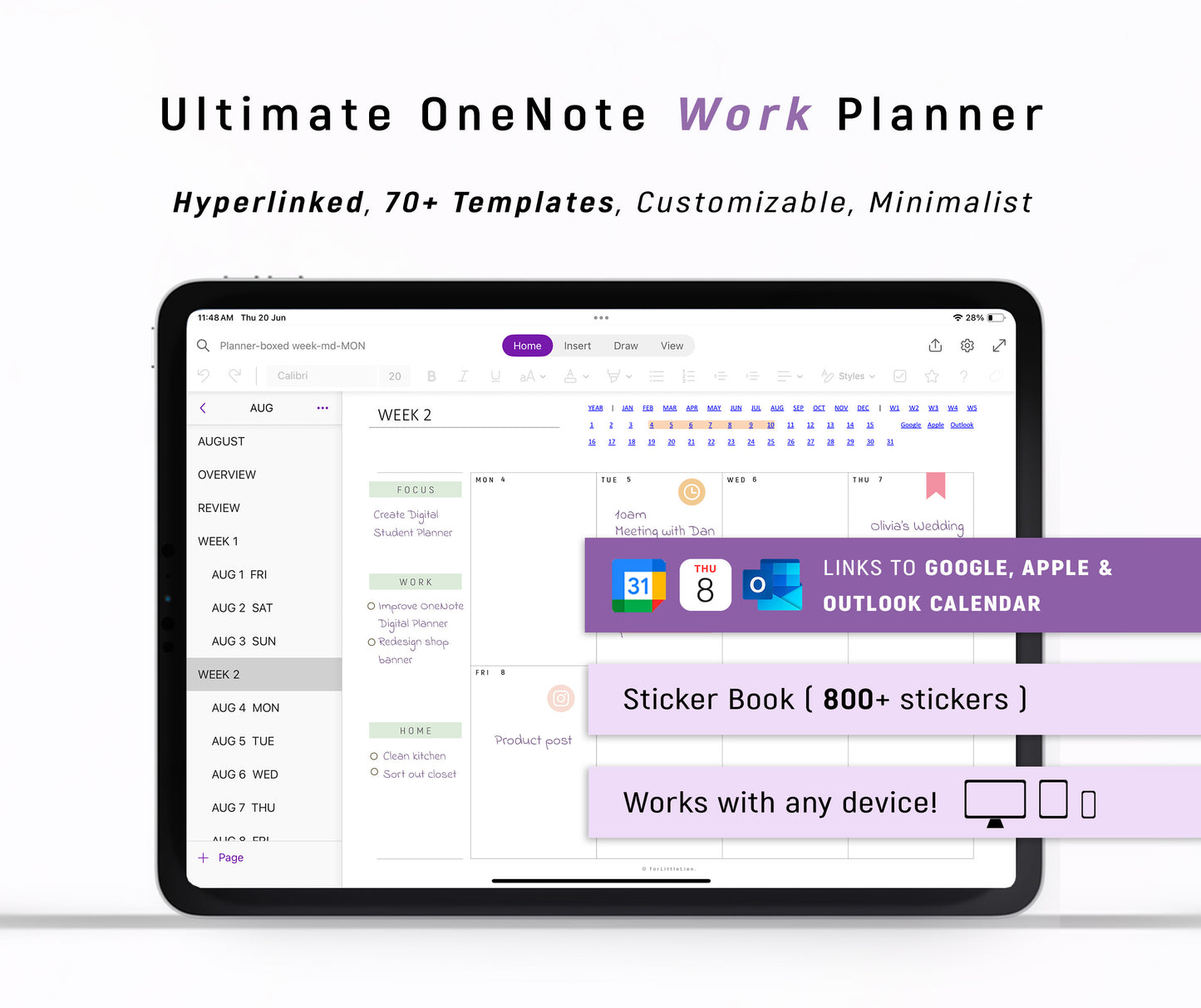 2024 Ultimate OneNote Planner for Professionals