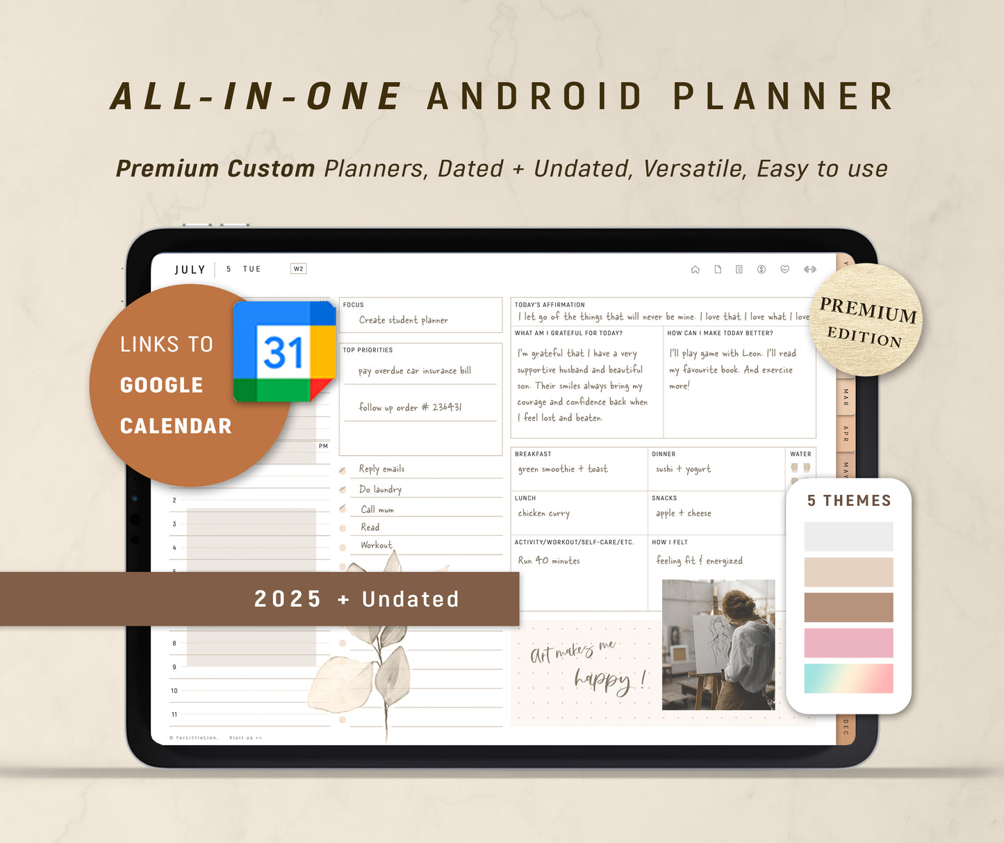 All-in-one Digital Planner for Android | 2025 + Undated