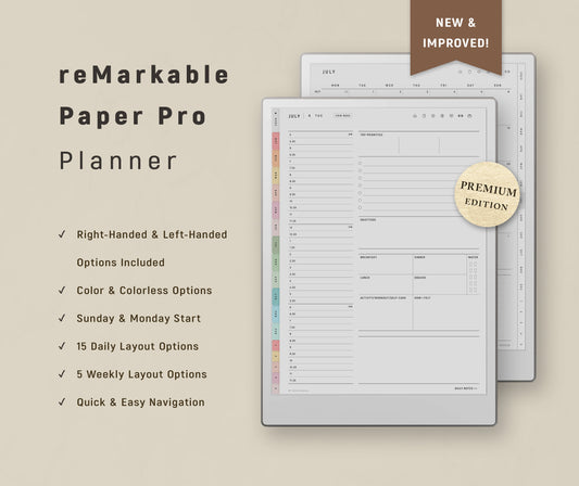 All-in-one reMarkable Paper Pro Planner 2025