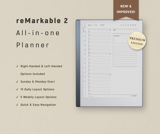 All-in-one reMarkable 2 Planner 2025