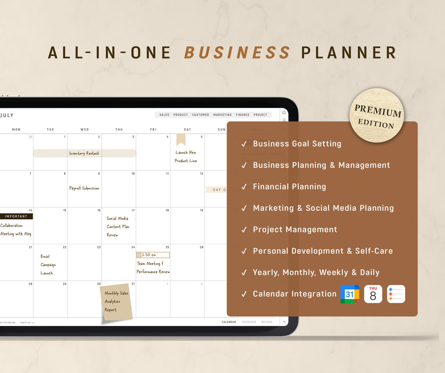 All-in-one Digital Business Planner 2025