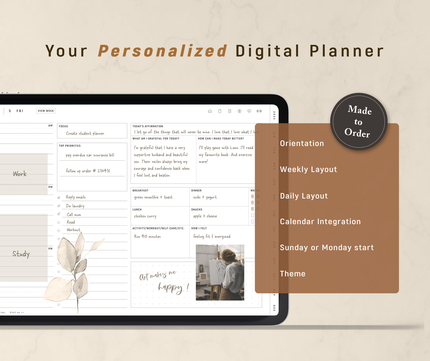 Personalized All-in-one Digital Planner