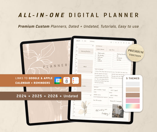 All-in-one Digital Planner 2024 2025 2026 + Undated