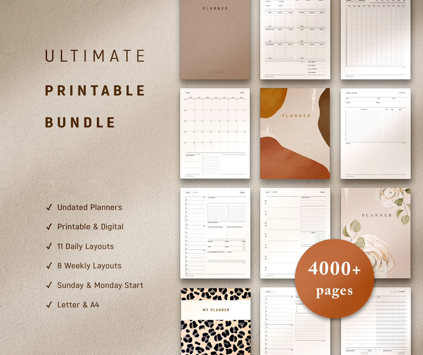 Undated Ultimate Printable Planner