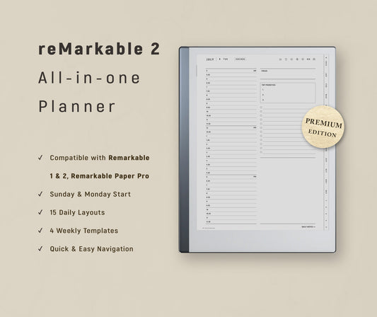 All-in-one reMarkable 2 Planner 2025