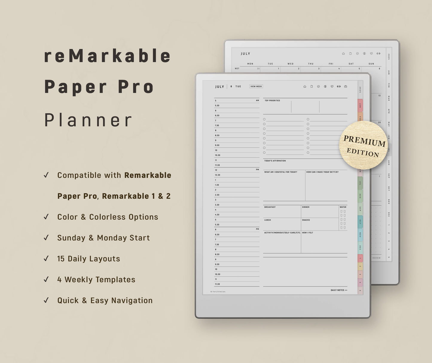 All-in-one reMarkable Paper Pro Planner 2025