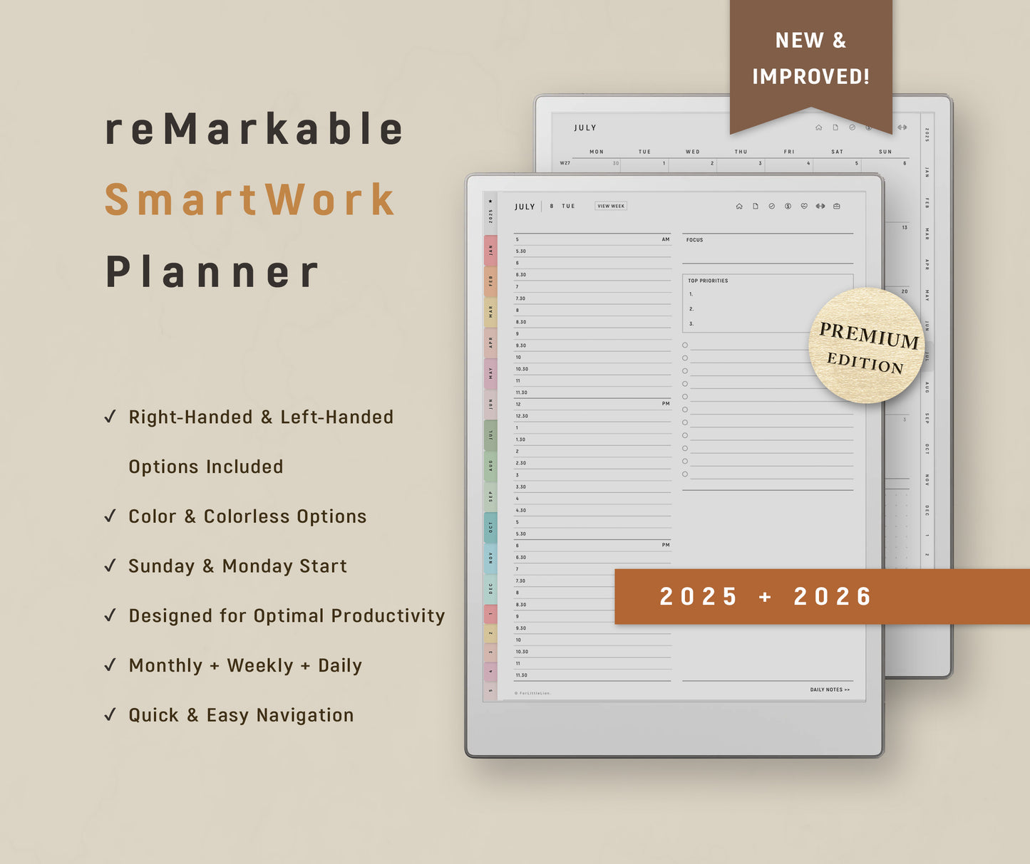 reMarkable Paper Pro Work Planner 2025 2026