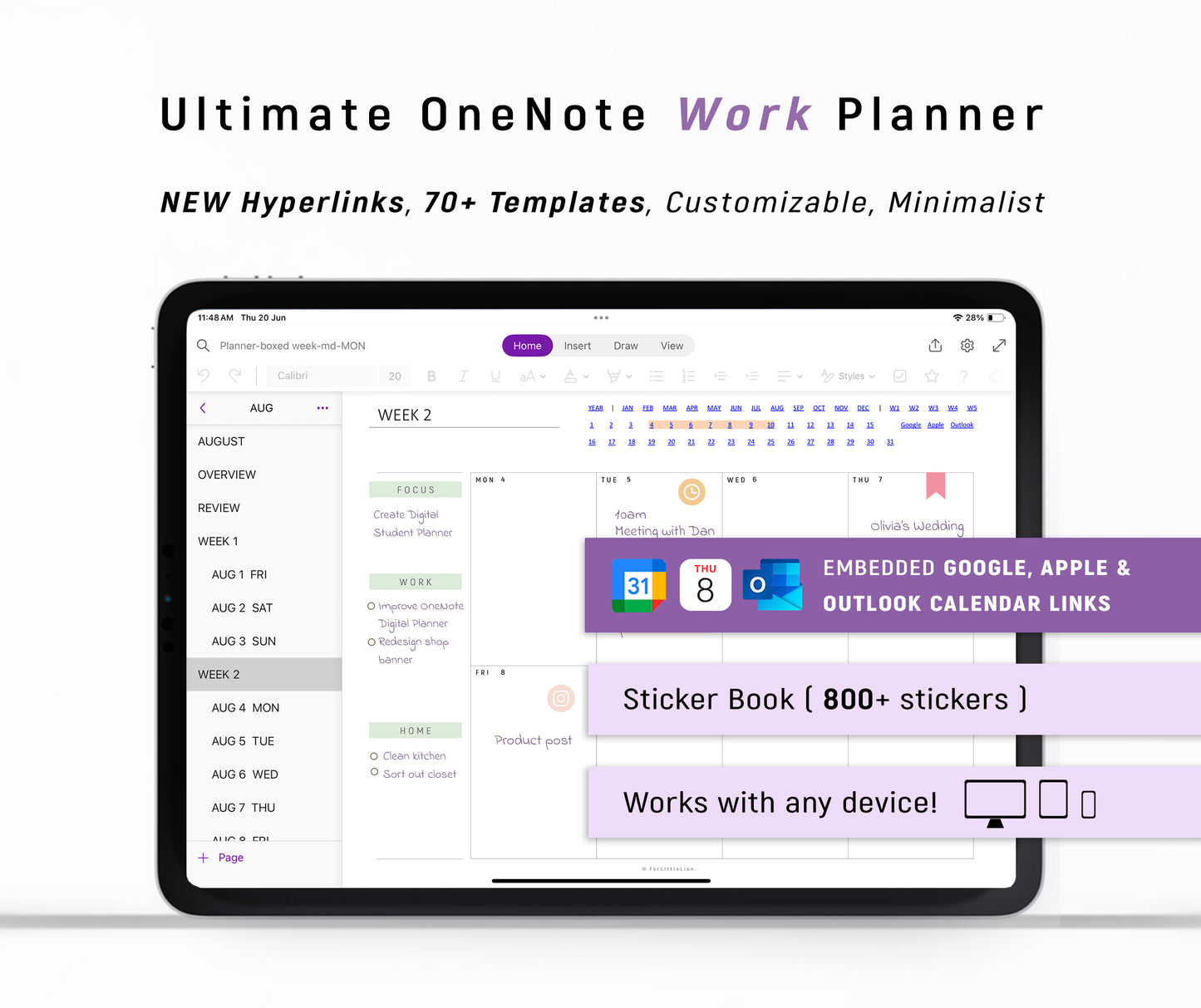 Ultimate OneNote Planner for Professionals 2025 2026