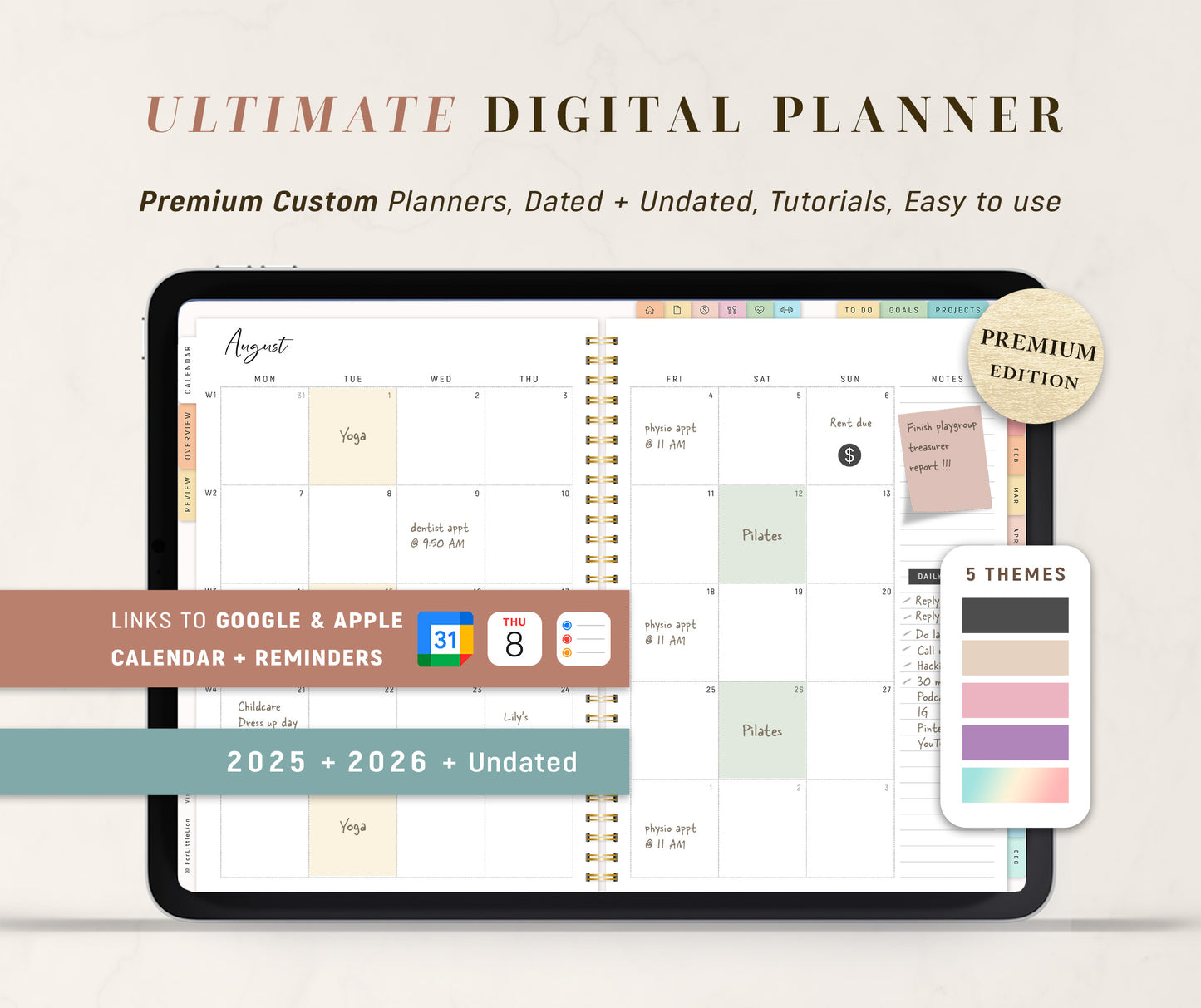 Ultimate Digital Planner | 2025 2026 + Undated