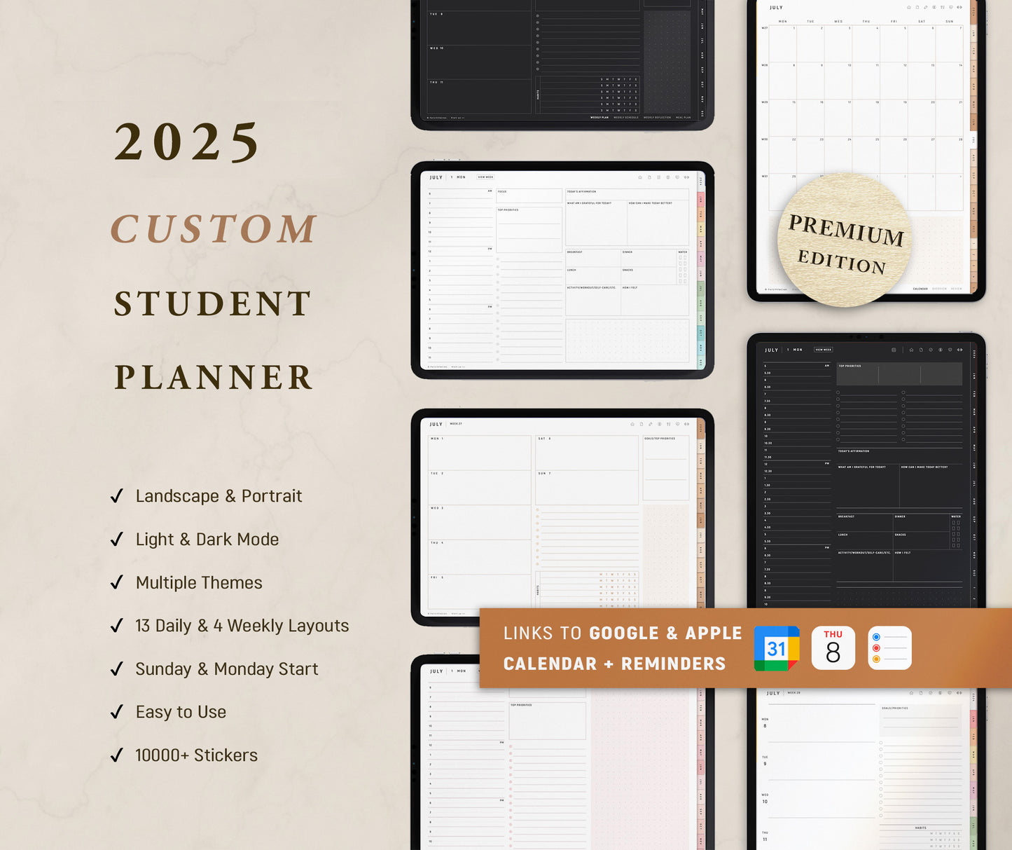 Custom Ultimate Student Planner 2025