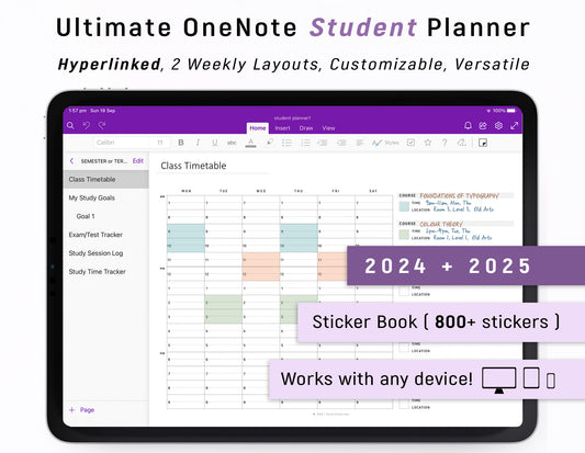 Ultimate OneNote Digital STUDENT Planner 2024 2025