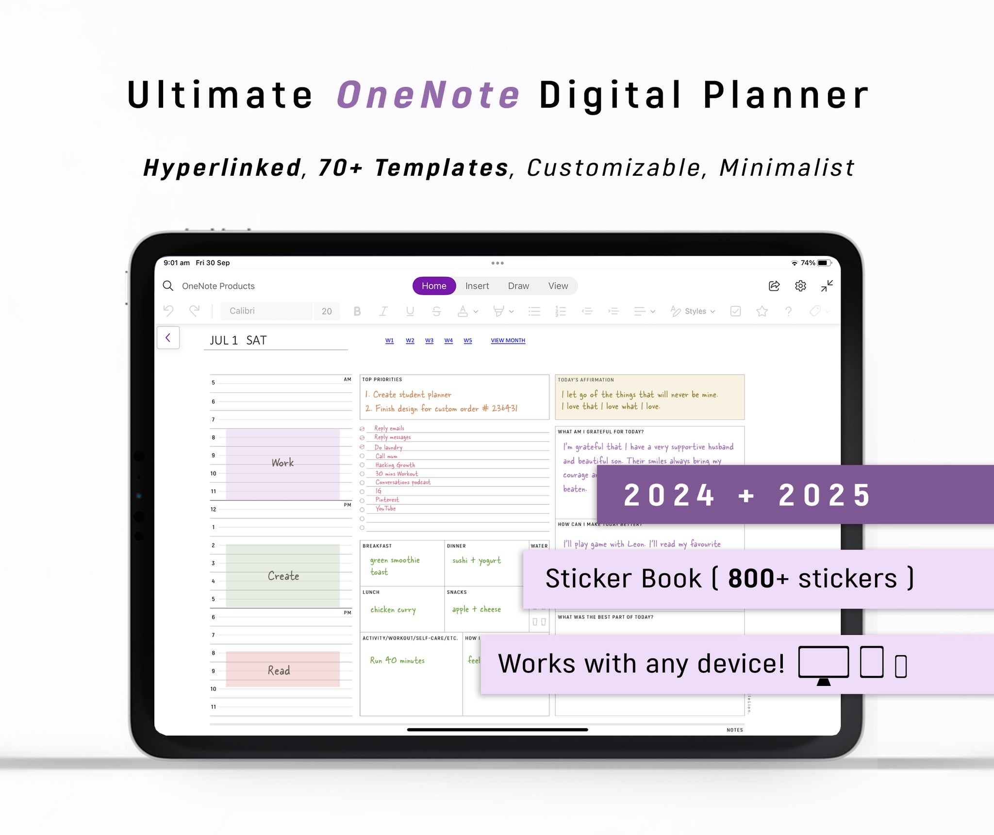 Ultimate OneNote Digital Planner 2024 2025 ForLittleLion