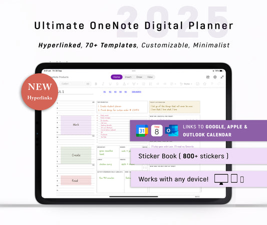 Ultimate OneNote Digital Planner 2025