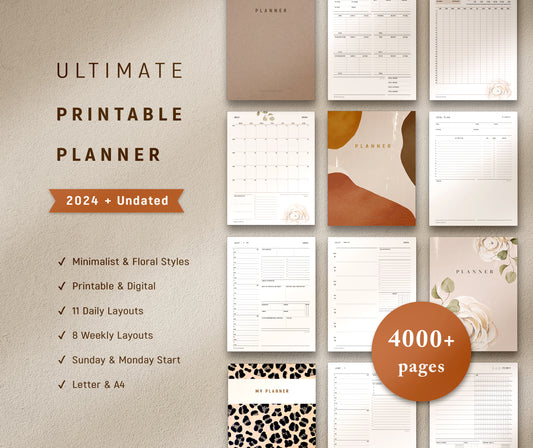 Ultimate Printable Planner | 2024 + Undated