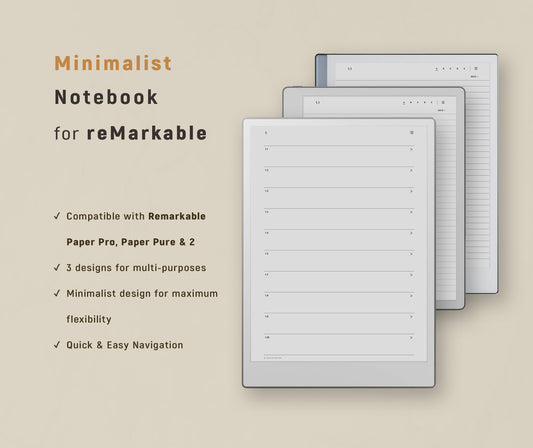 The Minimalist Notebook for reMarkable