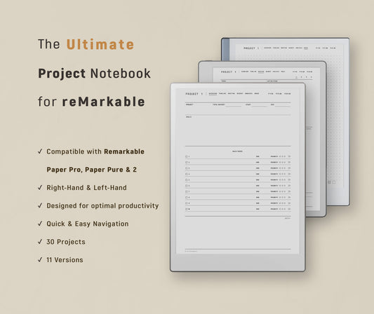 Ultimate Project Notebook for reMarkable
