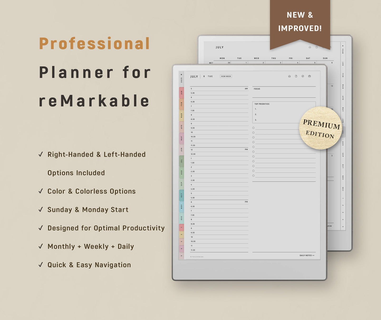 reMarkable Paper Pro Work Planner 2026 + Free 2025