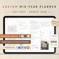 All-in-one Mid-Year Digital Planner JUL 2025- AUG 2026