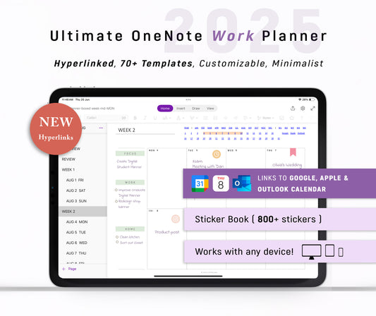 Ultimate OneNote Planner for Professionals 2025