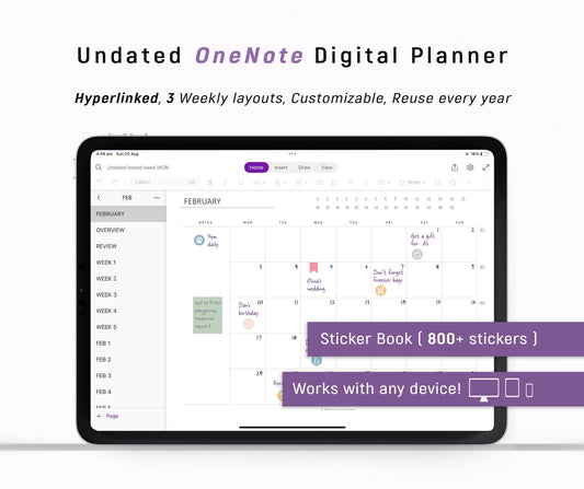 UNDATED OneNote Digital Planner