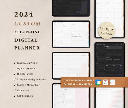 2024 Custom All-in-One Digital Planner