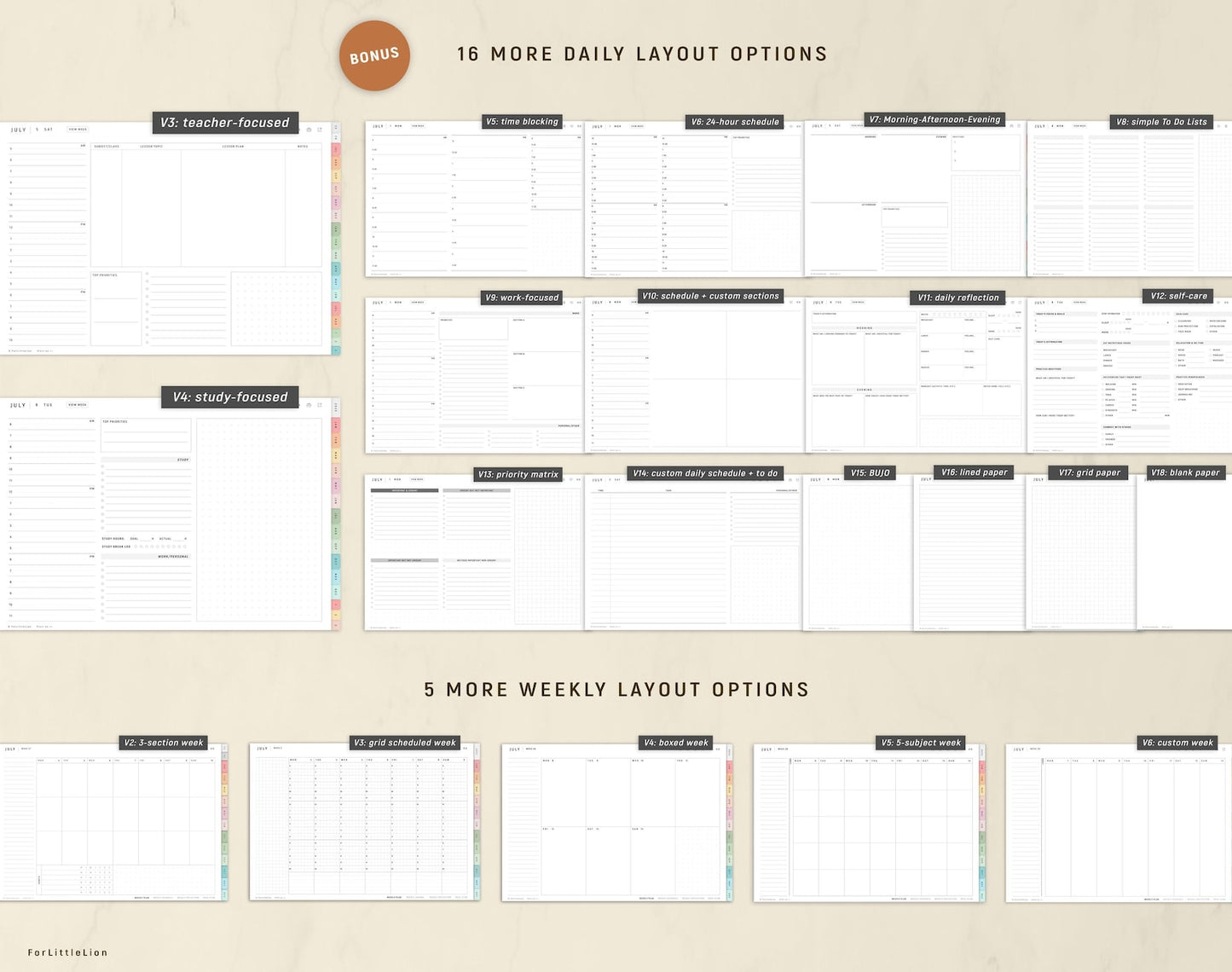 All-in-one Mid-Year Digital Planner JUL 2025- AUG 2026