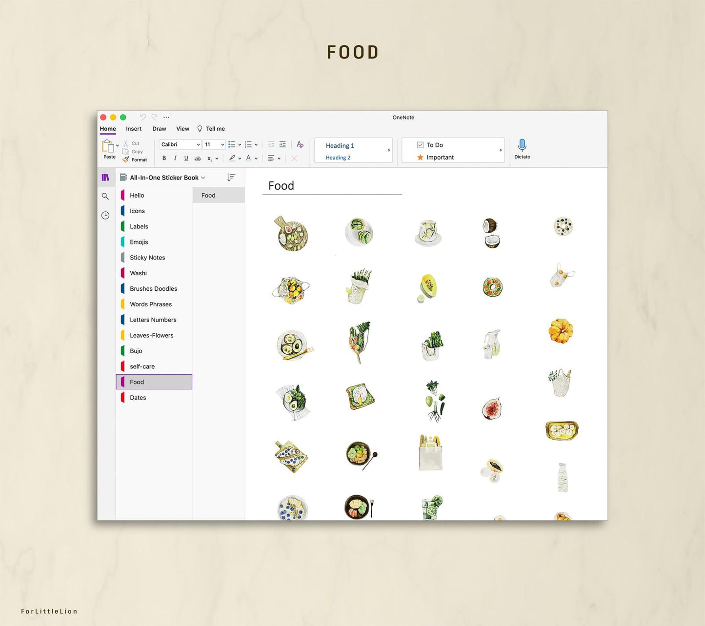 2500+ OneNote Digital Stickers
