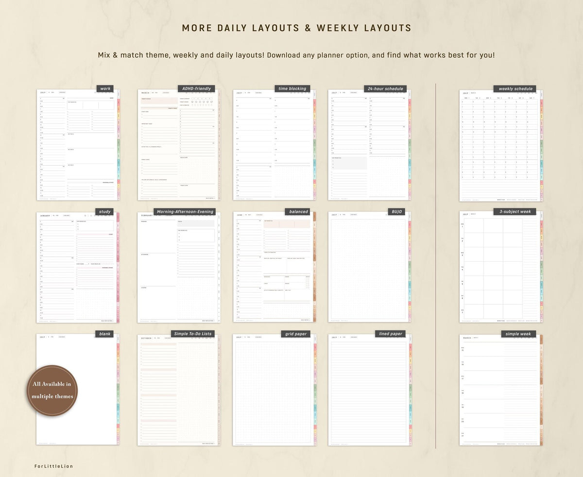Custom Minimal All-in-one Digital Planner (2027–2030 Year Planner Included)
