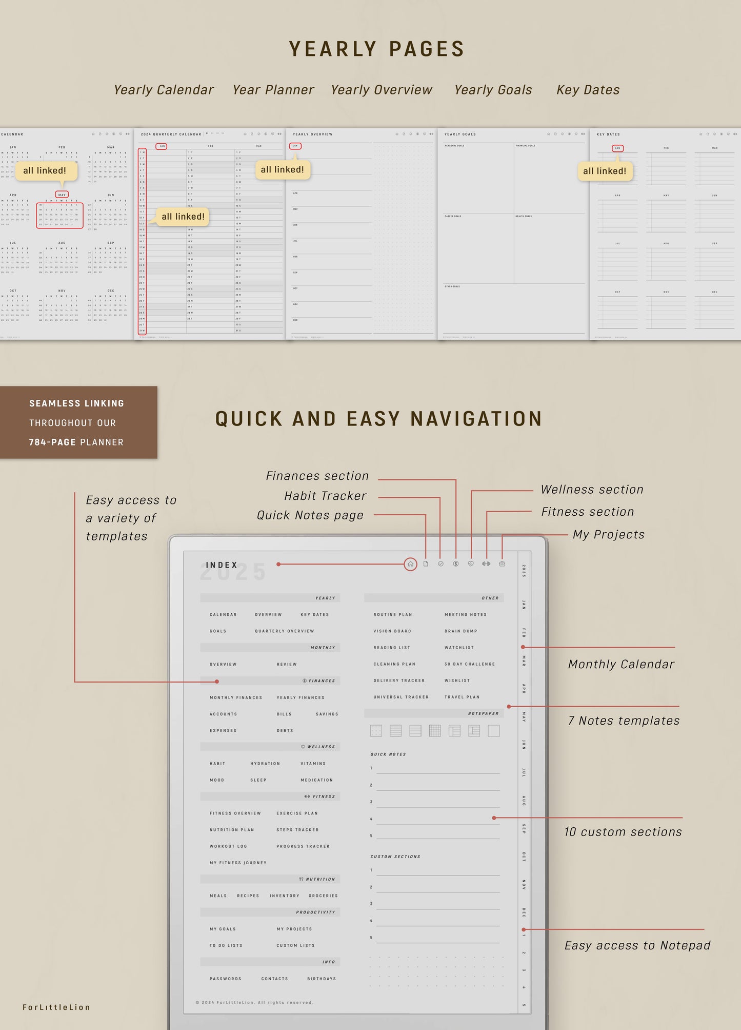 All-in-one reMarkable Paper Pro Planner 2024 2025