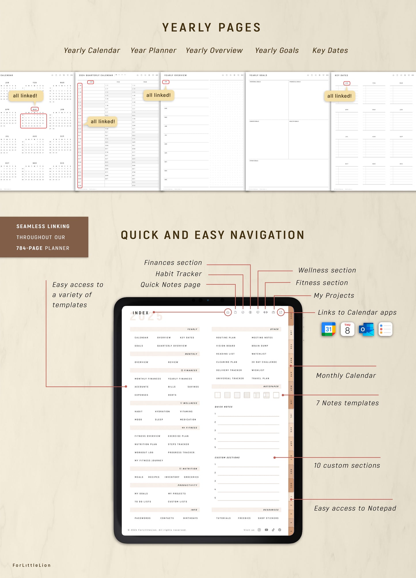 All-in-one Digital Planner 2025 + Undated