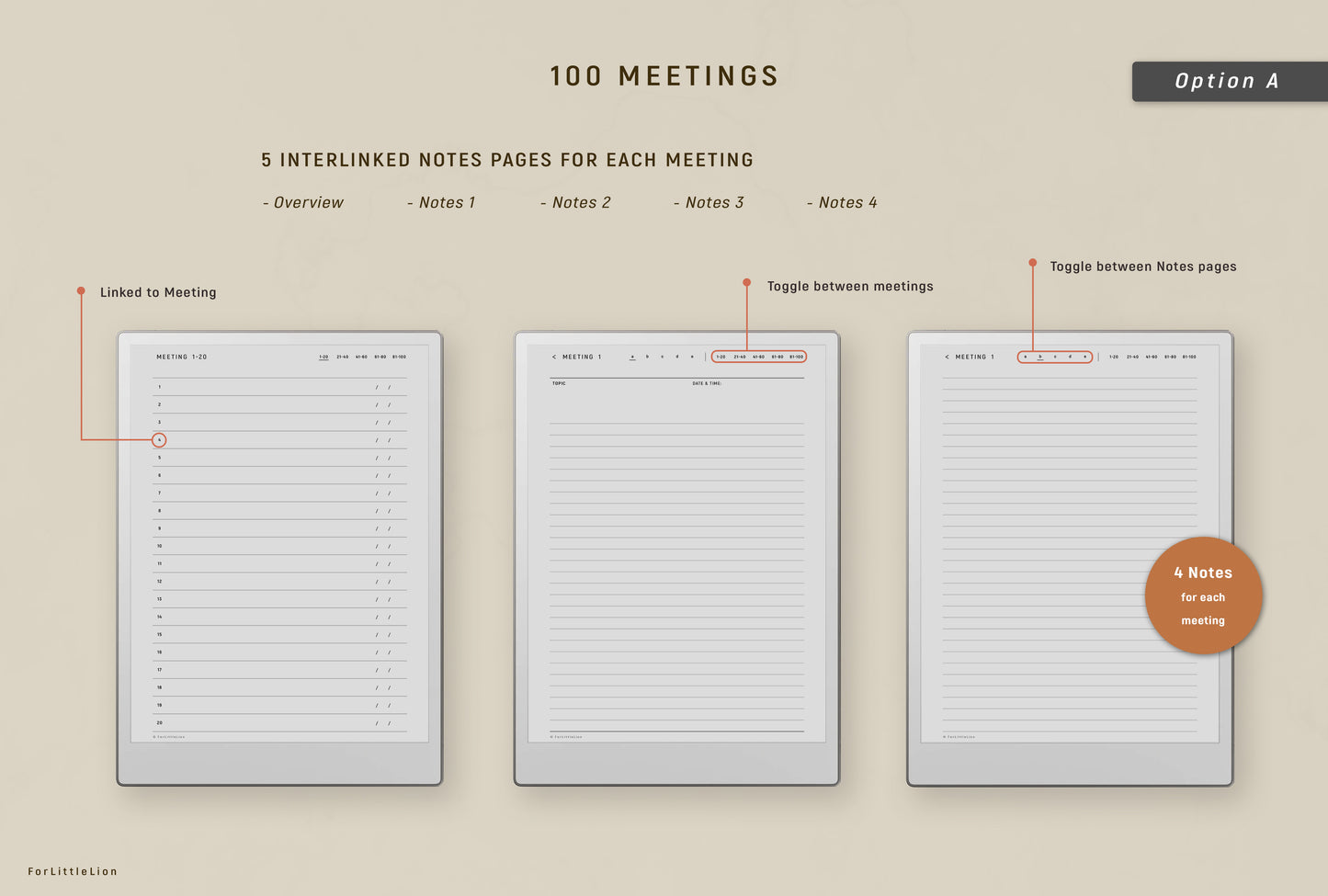 Professional Meeting Notebook for reMarkable