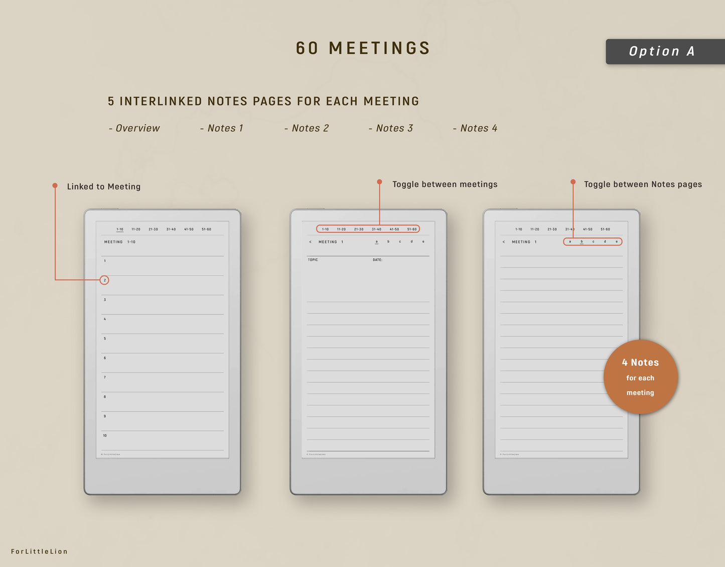 Meeting Notebook for reMarkable Paper Pro Move