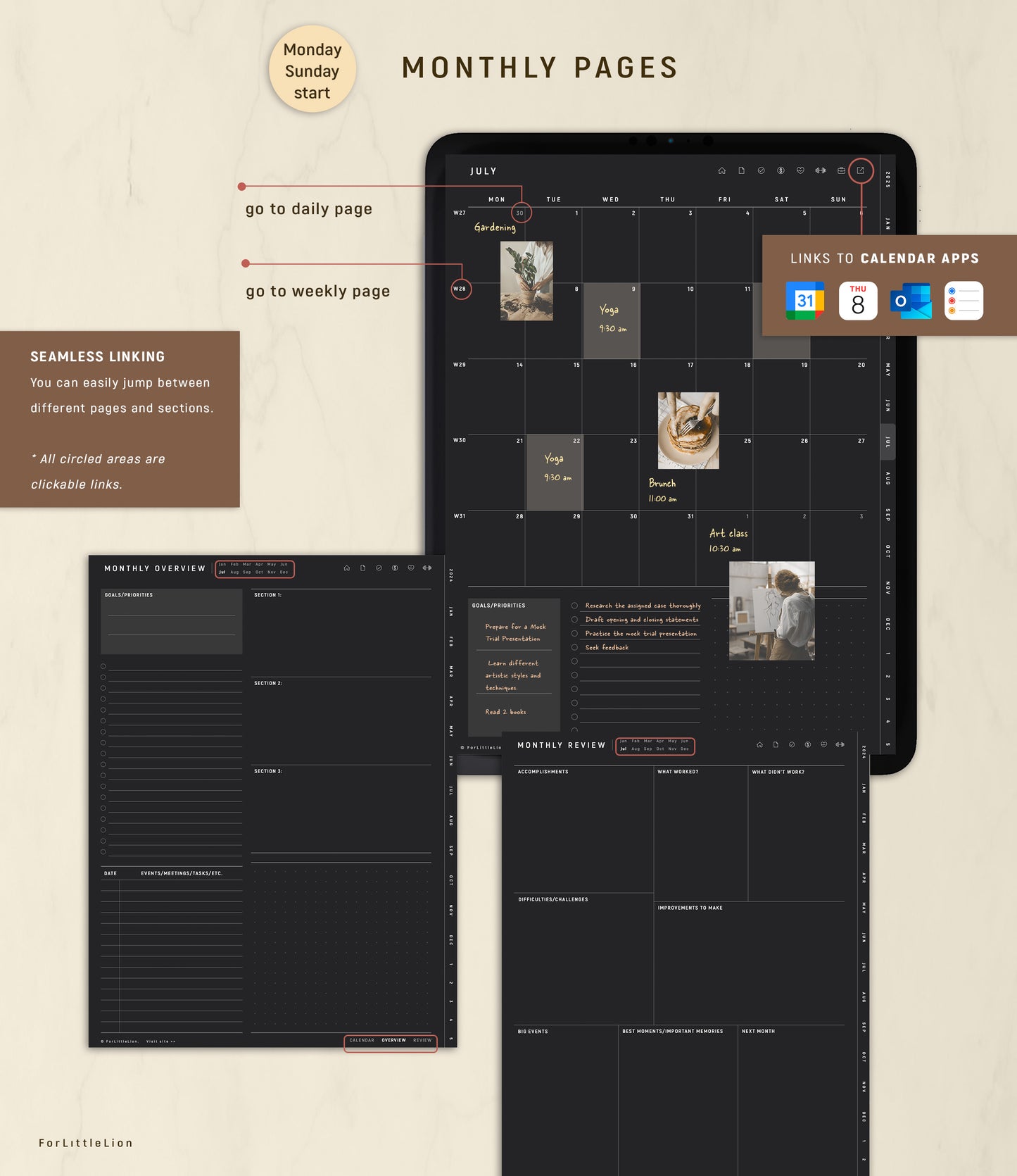 All-in-One Digital Planner 2025 - Dark Mode