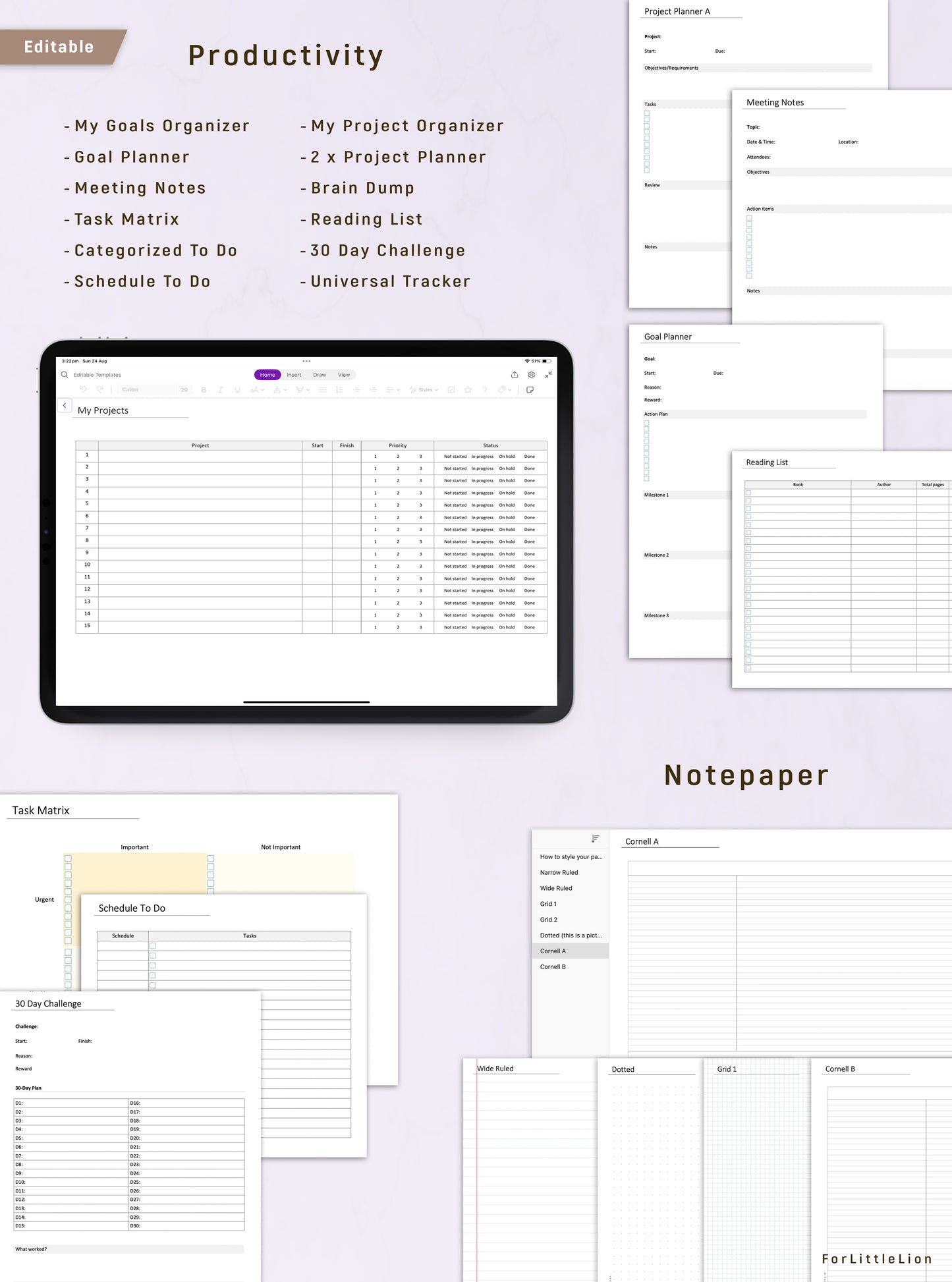 Ultimate OneNote Planner  | Light & Dark Mode | Editable Edition | 2026 + Free 2025